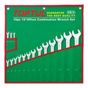 Набір ключів комбінованих (дюймові) Toptul 16шт (1/4"-1-1/4") GBAA1604