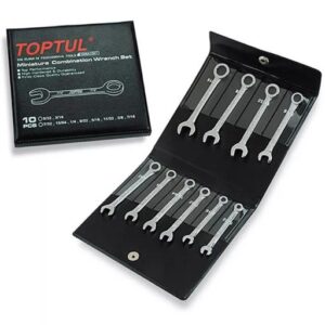 Набір ключів комбінованих (дюймові) TOPTUL 10шт (5/32"-7/16") GBBA1001